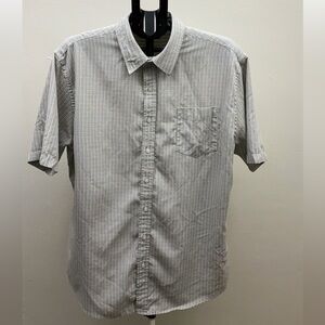 Croft & Barrow Men’s Button Down Shirt XL Blue Plaid Short Sleeve Cotton